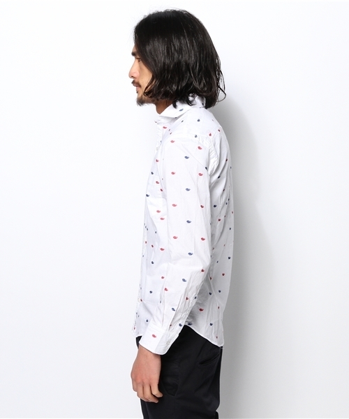 SHIPS（シップス）の「SC: ホエールジャガード セミワイドカラーシャツ（シャツ/ブラウス・メンズ・ホワイト・SMALL/X-LARGE/MEDIUM/LARGE）」の3枚目の写真