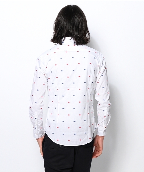 SHIPS（シップス）の「SC: ホエールジャガード セミワイドカラーシャツ（シャツ/ブラウス・メンズ・ホワイト・SMALL/X-LARGE/MEDIUM/LARGE）」の4枚目の写真