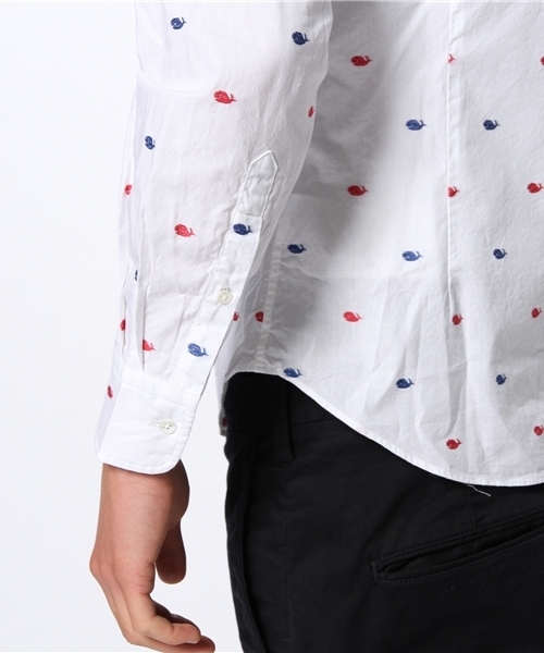 SHIPS（シップス）の「SC: ホエールジャガード セミワイドカラーシャツ（シャツ/ブラウス・メンズ・ホワイト・SMALL/X-LARGE/MEDIUM/LARGE）」の6枚目の写真