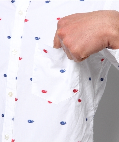 SHIPS（シップス）の「SC: ホエールジャガード セミワイドカラーシャツ（シャツ/ブラウス・メンズ・ホワイト・SMALL/X-LARGE/MEDIUM/LARGE）」の7枚目の写真