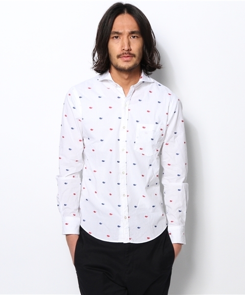 SHIPS（シップス）の「SC: ホエールジャガード セミワイドカラーシャツ（シャツ/ブラウス・メンズ・ホワイト・SMALL/X-LARGE/MEDIUM/LARGE）」の9枚目の写真