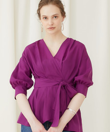 【STUDIOUS】テンセルデシン カシュクールブラウス