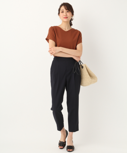 GLOBAL WORK（グローバルワーク）の「ミニワッフルフレンチ/831443（Tシャツ/カットソー・レディース・オフホワイト/ブラウン/その他/ネイビー・MEDIUM/LARGE）」の10枚目の写真