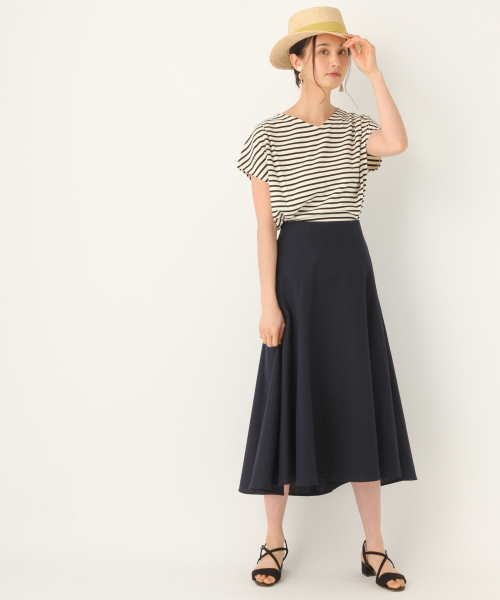 GLOBAL WORK（グローバルワーク）の「ミニワッフルフレンチ/831443（Tシャツ/カットソー・レディース・オフホワイト/ブラウン/その他/ネイビー・MEDIUM/LARGE）」の12枚目の写真