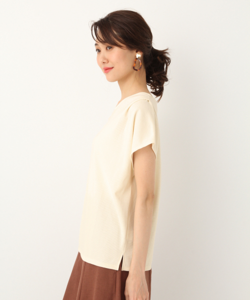 GLOBAL WORK（グローバルワーク）の「ミニワッフルフレンチ/831443（Tシャツ/カットソー・レディース・オフホワイト/ブラウン/その他/ネイビー・MEDIUM/LARGE）」の13枚目の写真