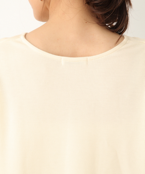 GLOBAL WORK（グローバルワーク）の「ミニワッフルフレンチ/831443（Tシャツ/カットソー・レディース・オフホワイト/ブラウン/その他/ネイビー・MEDIUM/LARGE）」の7枚目の写真