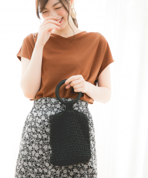 GLOBAL WORK（グローバルワーク）の「ミニワッフルフレンチ/831443（Tシャツ/カットソー・レディース・オフホワイト/ブラウン/その他/ネイビー・MEDIUM/LARGE）」の19枚目の写真