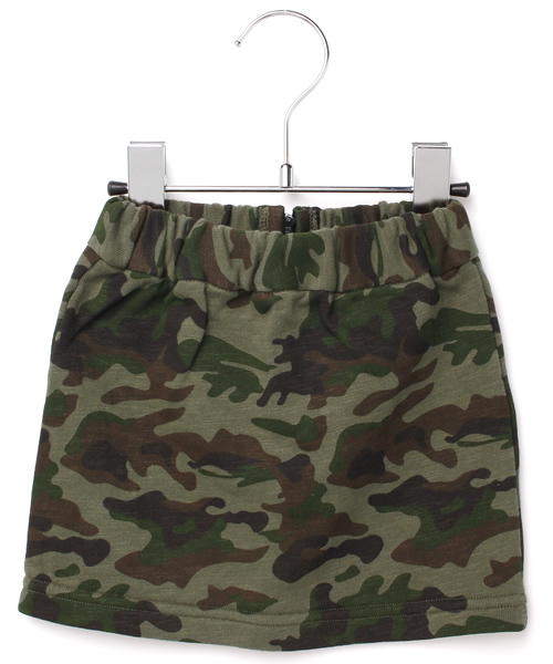 green label relaxing（グリーンレーベルリラクシング）の「ウラケ メイサイプリント スカート ◆（スカート・キッズ・ベージュ/オリーブ・135/XS/95/S/105/L/125/155/M/115/145）」の2枚目の写真