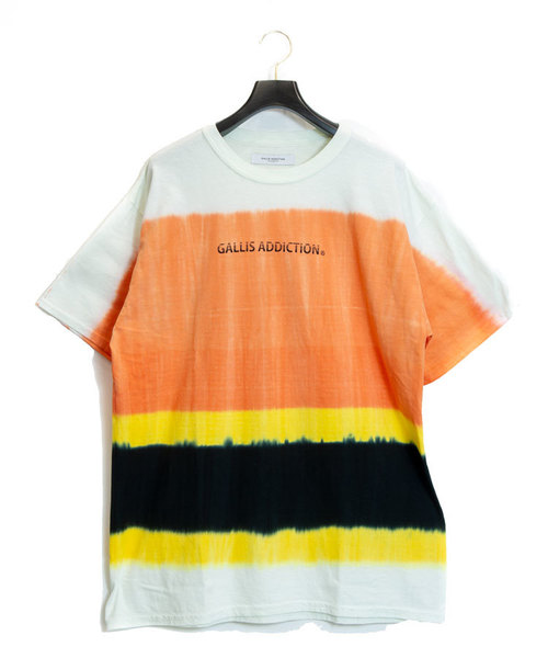 GALLIS ADDICTION(ガリスアディクション)の「GA段染め半袖Tシャツ(Tシャツ/カットソー・メンズ・オレンジ/ブルー・M/L)」の1枚目の写真
