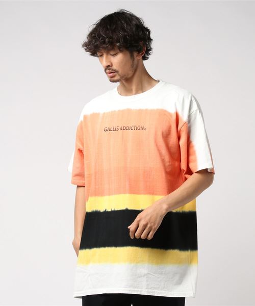 GALLIS ADDICTION(ガリスアディクション)の「GA段染め半袖Tシャツ(Tシャツ/カットソー・メンズ・オレンジ/ブルー・M/L)」の7枚目の写真