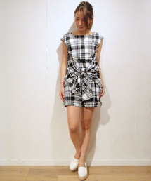 JOUR de Language | ●【Jour de Language】チェック コンビネゾン(つなぎ/オールインワン)