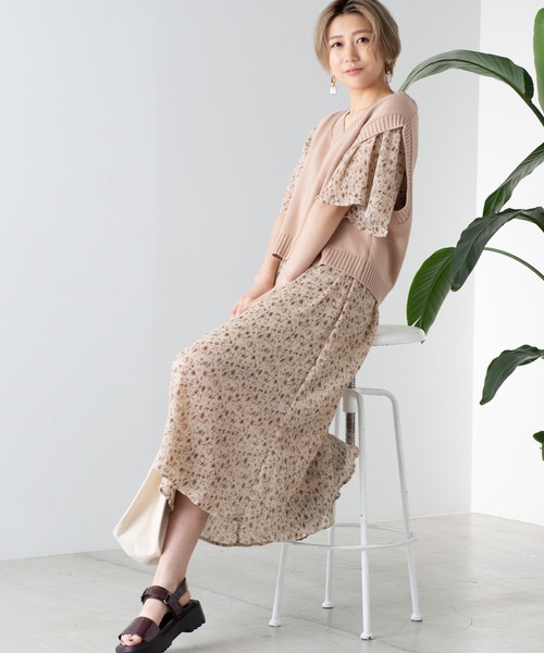 WEGO(ウィゴー)の「WEGO/カラーニットベスト(ベスト・レディース・ブラック/ベージュ/ブラウン/アイボリー/ライトブラウン/カーキ・FREE)」の5枚目の写真