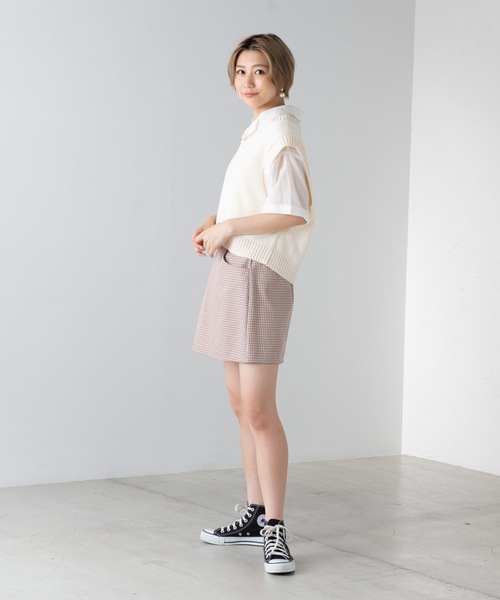 WEGO(ウィゴー)の「WEGO/カラーニットベスト(ベスト・レディース・ブラック/ベージュ/ブラウン/アイボリー/ライトブラウン/カーキ・FREE)」の14枚目の写真