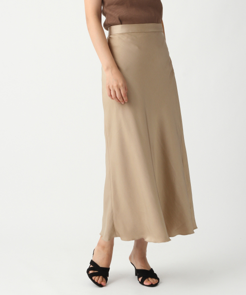 A part by（アパートバイ）の「Pサテンマーメイドナロースカート 844168（スカート・レディース・ブラック/ベージュ/キャメル・FREE）」の5枚目の写真