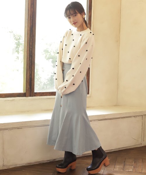 one after another NICE CLAUP(ワンアフターアナザーナイスクラップ)の「チューリップロングスカート(スカート・レディース・ベージュ/ブラウン/ブラウン系その他/ブルー系その他/ブラック系その他・FREE)」の10枚目の写真