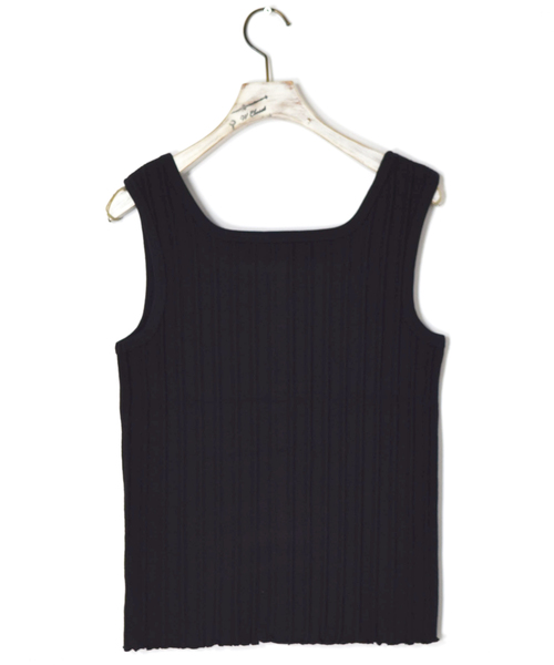 w closet（ダブルクローゼット）の「スクエア前開き風タンクトップ（タンクトップ・レディース・ブラック/ベージュ/ダークパープル/モカ/ピンク系その他・FREE）」の6枚目の写真