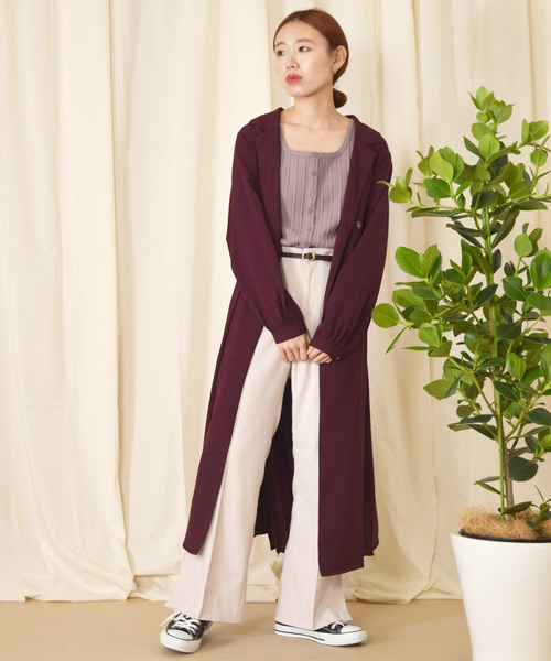 w closet（ダブルクローゼット）の「スクエア前開き風タンクトップ（タンクトップ・レディース・ブラック/ベージュ/ダークパープル/モカ/ピンク系その他・FREE）」の8枚目の写真