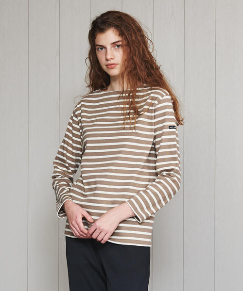SAINT JAMES（セントジェームス）の「＜SAINT JAMES＞OUESSANT BORDER PULLOVER/カットソー（Tシャツ/カットソー・レディース・オフホワイト/ワインレッド/ベージュ/コバルトブルー/ブラック・1/3）」の3枚目の写真