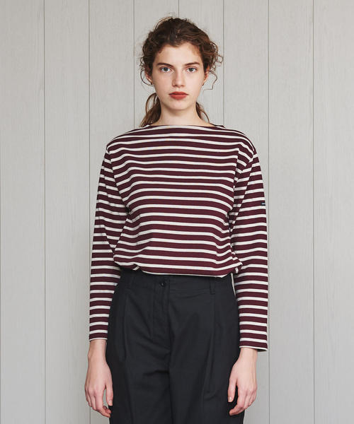 SAINT JAMES（セントジェームス）の「＜SAINT JAMES＞OUESSANT BORDER PULLOVER/カットソー（Tシャツ/カットソー・レディース・オフホワイト/ワインレッド/ベージュ/コバルトブルー/ブラック・1/3）」の5枚目の写真