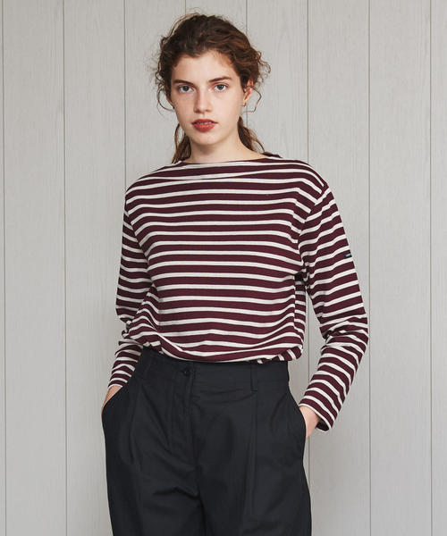 SAINT JAMES（セントジェームス）の「＜SAINT JAMES＞OUESSANT BORDER PULLOVER/カットソー（Tシャツ/カットソー・レディース・オフホワイト/ワインレッド/ベージュ/コバルトブルー/ブラック・1/3）」の12枚目の写真