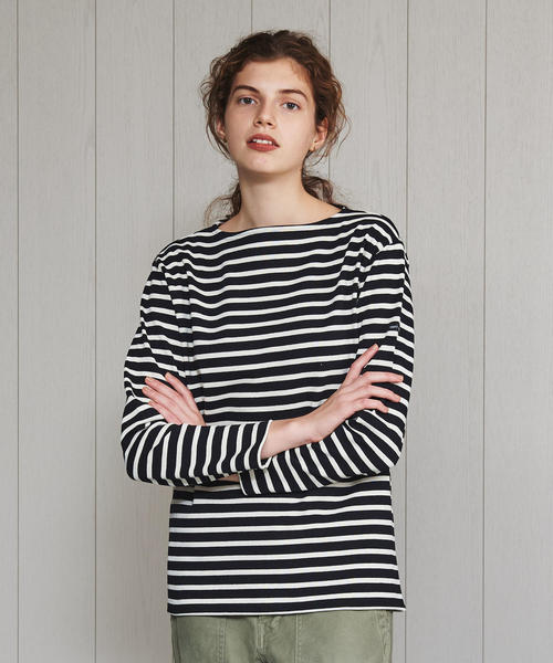 SAINT JAMES（セントジェームス）の「＜SAINT JAMES＞OUESSANT BORDER PULLOVER/カットソー（Tシャツ/カットソー・レディース・オフホワイト/ワインレッド/ベージュ/コバルトブルー/ブラック・1/3）」の11枚目の写真