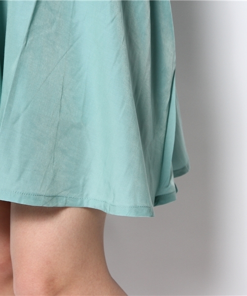 CIAOPANIC（チャオパニック）の「【Ciaopanic】ムジBACKZIPOP（ワンピース・レディース・ホワイト/グリーン/オレンジ/ネイビー・FREE）」の9枚目の写真