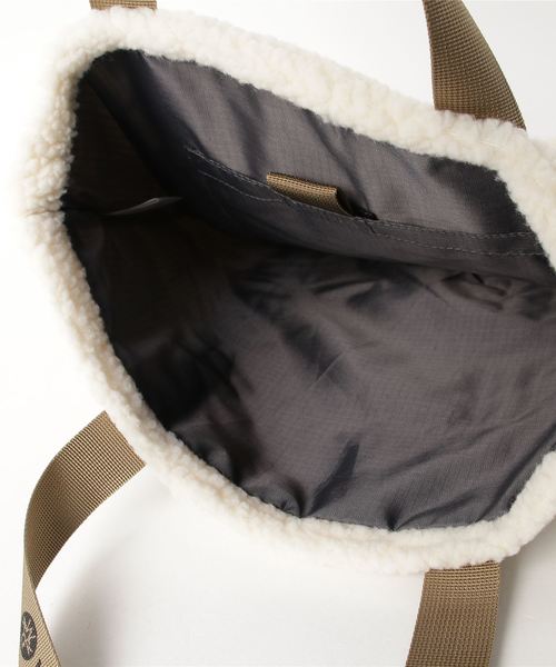 WEEKEND(ER)（ウィークエンダー）の「WEEKEND(ER)/ウイークエンダー　RETRO FLEECE TOTE BAG（トートバッグ・レディース・ネイビー/グレー/オリーブ/ナチュラル・FREE）」の8枚目の写真
