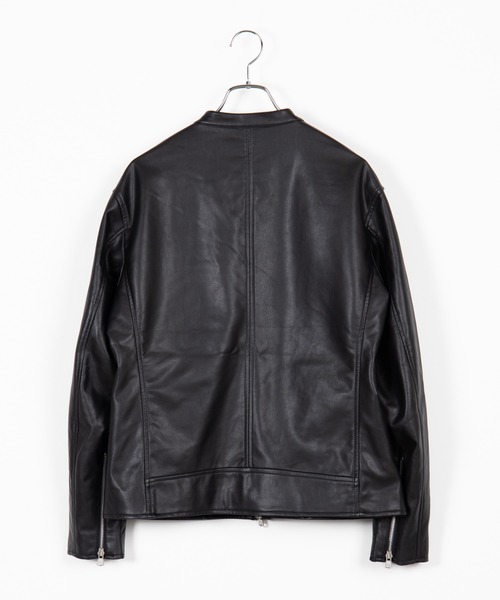 WEGO（ウィゴー）の「WEGO/シングルライダースジャケット（ライダースジャケット・メンズ・ブラック・MEDIUM/LARGE）」の9枚目の写真