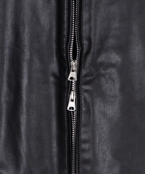 WEGO（ウィゴー）の「WEGO/シングルライダースジャケット（ライダースジャケット・メンズ・ブラック・MEDIUM/LARGE）」の6枚目の写真