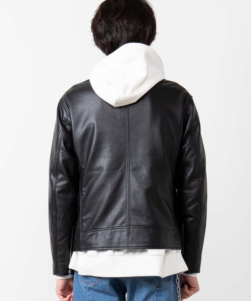 WEGO（ウィゴー）の「WEGO/シングルライダースジャケット（ライダースジャケット・メンズ・ブラック・MEDIUM/LARGE）」の11枚目の写真