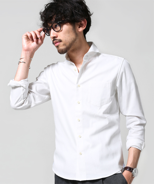 NANO universe(ナノユニバース)の「汗ジミ防止アンチソーキットSH(シャツ/ブラウス・メンズ・ホワイト/サックスブルー/ネイビー・SMALL/LARGE/X-LARGE/MEDIUM)」の2枚目の写真