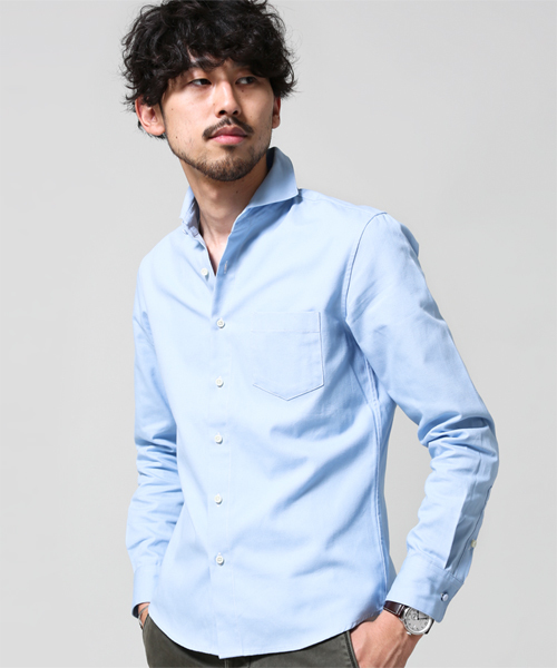 NANO universe(ナノユニバース)の「汗ジミ防止アンチソーキットSH(シャツ/ブラウス・メンズ・ホワイト/サックスブルー/ネイビー・SMALL/LARGE/X-LARGE/MEDIUM)」の8枚目の写真