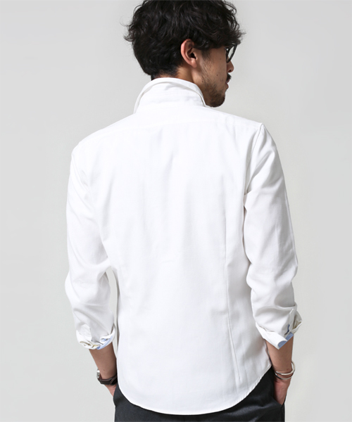 NANO universe(ナノユニバース)の「汗ジミ防止アンチソーキットSH(シャツ/ブラウス・メンズ・ホワイト/サックスブルー/ネイビー・SMALL/LARGE/X-LARGE/MEDIUM)」の10枚目の写真