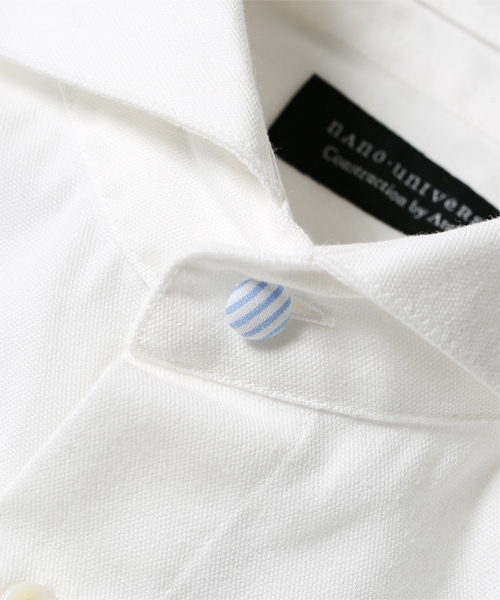 NANO universe(ナノユニバース)の「汗ジミ防止アンチソーキットSH(シャツ/ブラウス・メンズ・ホワイト/サックスブルー/ネイビー・SMALL/LARGE/X-LARGE/MEDIUM)」の12枚目の写真