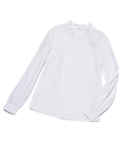 Ray BEAMS（レイビームス）の「【Ray BEAMS / フリル スタンド コットン パフスリーブシャツ】（シャツ/ブラウス・レディース・ホワイト/ブラック・0/1）」の13枚目の写真