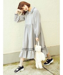 merry jenny | なみなみカラーシャツワンピース(ワンピース)