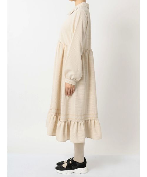 merry jenny（メリージェニー）の「なみなみカラーシャツワンピース（ワンピース・レディース・ブラック/ベージュ・FREE）」の15枚目の写真