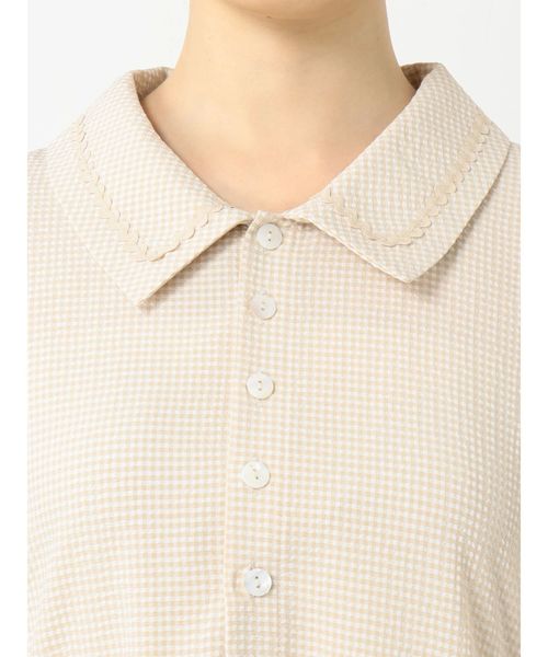 merry jenny（メリージェニー）の「なみなみカラーシャツワンピース（ワンピース・レディース・ブラック/ベージュ・FREE）」の17枚目の写真