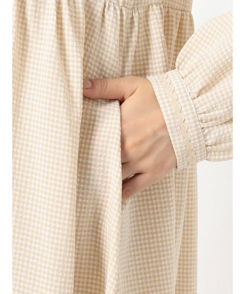 merry jenny（メリージェニー）の「なみなみカラーシャツワンピース（ワンピース・レディース・ブラック/ベージュ・FREE）」の19枚目の写真