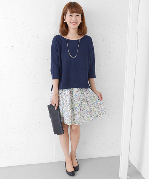 URBAN RESEARCH DOORS WOMENS（アーバンリサーチ ドアーズ ウィメンズ）の「DOORS リバティワイルドフラワー柄ギャザースカート（スカート・レディース・オフホワイト/グレー・ONE）」の12枚目の写真