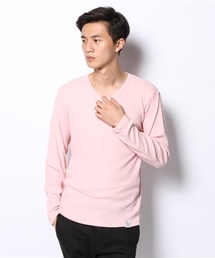 AZUL by moussy | タックワッフルVネック長袖T(Tシャツ/カットソー)