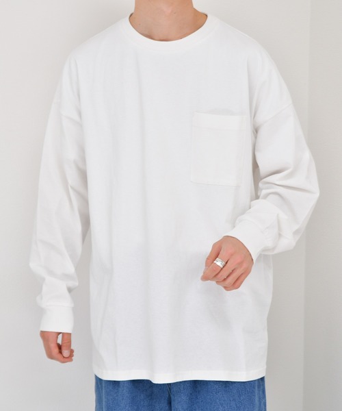 kutir(クティール)の「ウルトラルーズシルエットロンT(Tシャツ/カットソー・メンズ・ライトブルー/ブラック/グレー/オフホワイト/スモークピンク・MEDIUM/LARGE)」の2枚目の写真