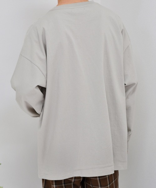 kutir(クティール)の「ウルトラルーズシルエットロンT(Tシャツ/カットソー・メンズ・ライトブルー/ブラック/グレー/オフホワイト/スモークピンク・MEDIUM/LARGE)」の22枚目の写真