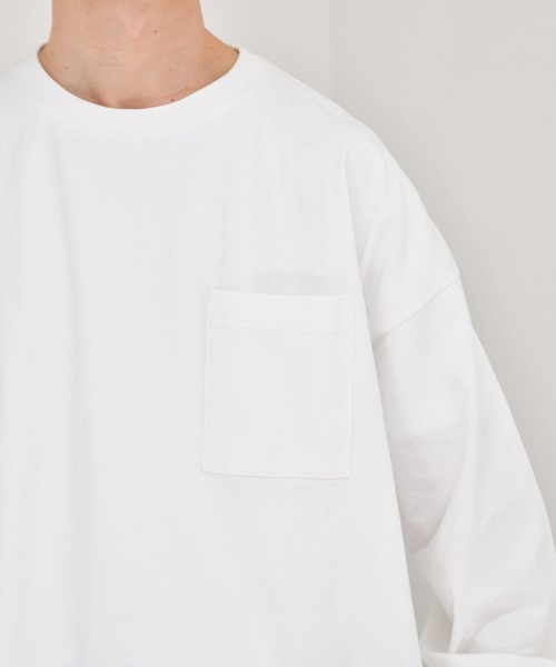 kutir(クティール)の「ウルトラルーズシルエットロンT(Tシャツ/カットソー・メンズ・ライトブルー/ブラック/グレー/オフホワイト/スモークピンク・MEDIUM/LARGE)」の11枚目の写真