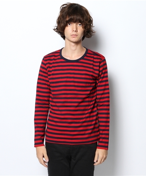 UNION STATION（ユニオンステーション）の「[Supima]スーピマコットンボーダーＴ（Tシャツ/カットソー・メンズ・グレー/ブルー/レッド・MEDIUM/LARGE/LL）」の4枚目の写真