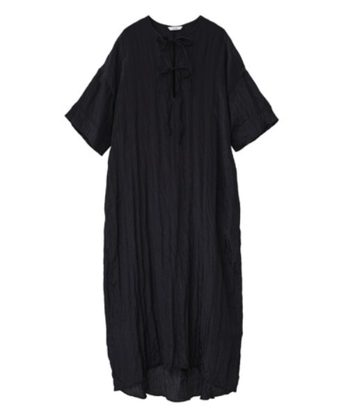 CLANE（クラネ）の「GLOSS WASHER RIBBON ONE PIECE（ワンピース・レディース・ネイビー/ベージュ/イエロー・2/1）」の14枚目の写真