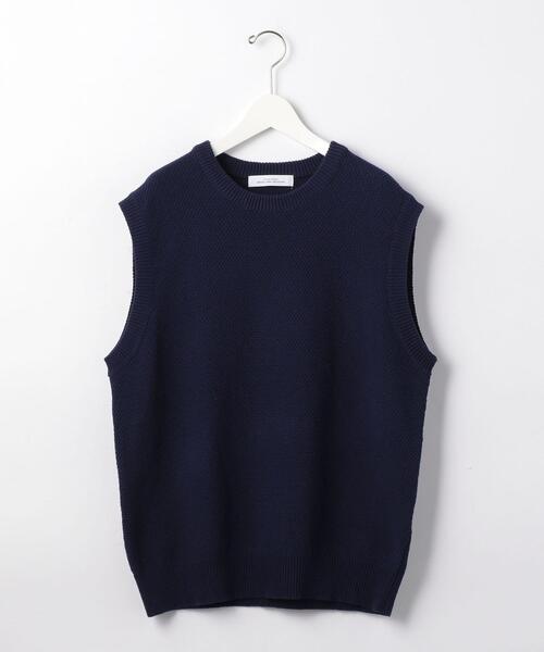 green label relaxing（グリーンレーベルリラクシング）の「CM テープヤーン リンクス クルー ベスト（ベスト・メンズ・ベージュ/ライトグレー/ネイビー・SMALL/MEDIUM/LARGE）」の14枚目の写真