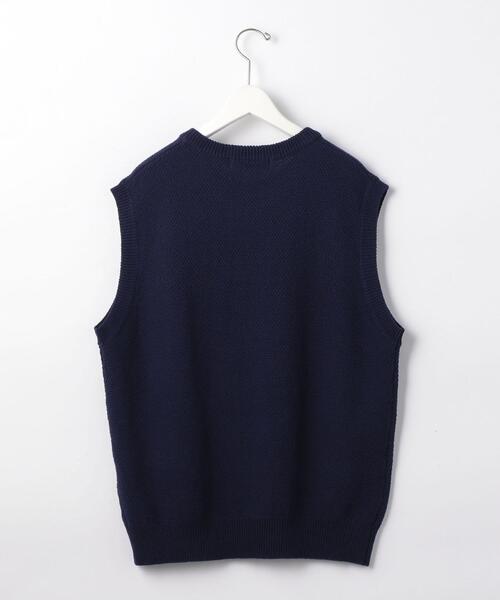 green label relaxing（グリーンレーベルリラクシング）の「CM テープヤーン リンクス クルー ベスト（ベスト・メンズ・ベージュ/ライトグレー/ネイビー・SMALL/MEDIUM/LARGE）」の13枚目の写真