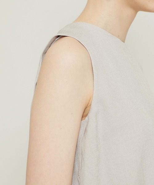 STUDIOUS（ステュディオス）の「【STUDIOUS】リネンライクレイヤードトップス（シャツ/ブラウス・レディース・ブラック/ベージュ/グリーン・1/2）」の21枚目の写真