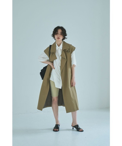 marjour(マージュール)の「TRENCH LONG VEST(トレンチコート・レディース・ベージュ・MEDIUM)」の3枚目の写真